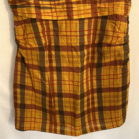 Let Me Be Plaid Mini Dress in Yellow and Red Plaid by Anthropologie size M NWT - Picture 10 of 14